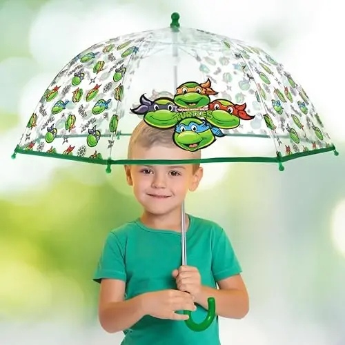 ABG Accessories Kids Umbrella for Boys and Girls Dome clear bubble umbrellas for Rain Windproof & Transparent with Easy Grip Handle Ages 3-10 - 4