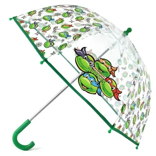 ABG Accessories Kids Umbrella for Boys and Girls Dome clear bubble umbrellas for Rain Windproof & Transparent with Easy Grip Handle Ages 3-10 - ABG ACCESSORIES