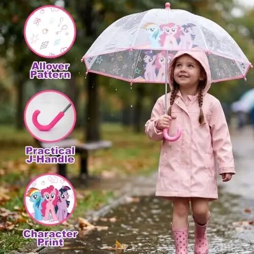 ABG Accessories Kids Umbrella for Boys and Girls Dome clear bubble umbrellas for Rain Windproof & Transparent with Easy Grip Handle Ages 3-10 - 5