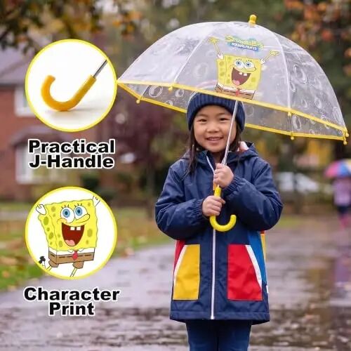 ABG Accessories Kids Umbrella for Boys and Girls Dome clear bubble umbrellas for Rain Windproof & Transparent with Easy Grip Handle Ages 3-10 - 5