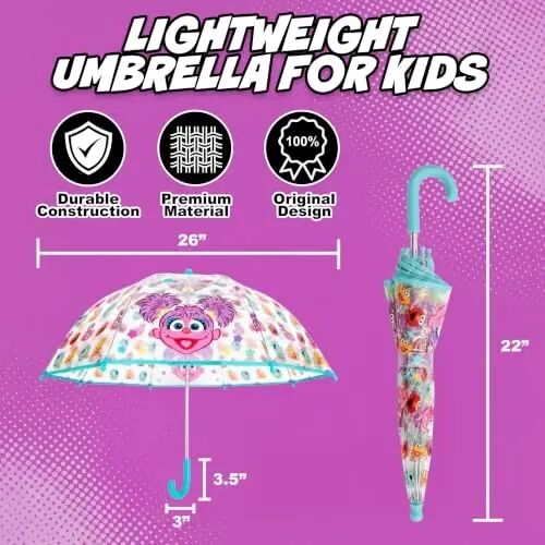 ABG Accessories Kids Umbrella for Boys and Girls Dome clear bubble umbrellas for Rain Windproof & Transparent with Easy Grip Handle Ages 3-10 - 6