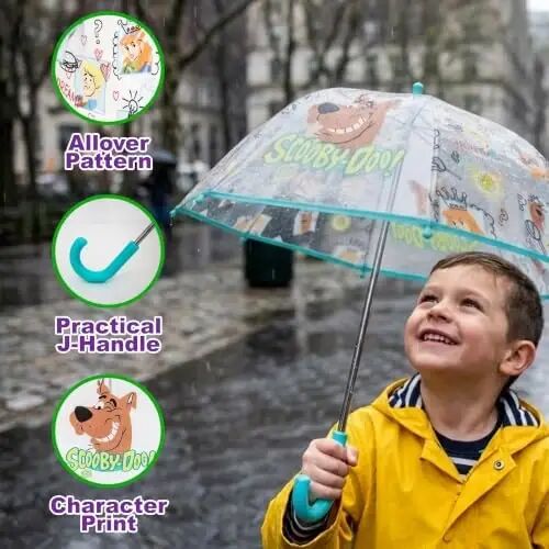 ABG Accessories Kids Umbrella for Boys and Girls Dome clear bubble umbrellas for Rain Windproof & Transparent with Easy Grip Handle Ages 3-10 - 5