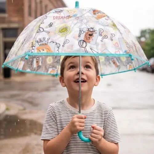 ABG Accessories Kids Umbrella for Boys and Girls Dome clear bubble umbrellas for Rain Windproof & Transparent with Easy Grip Handle Ages 3-10 - ABG ACCESSORIES (1)