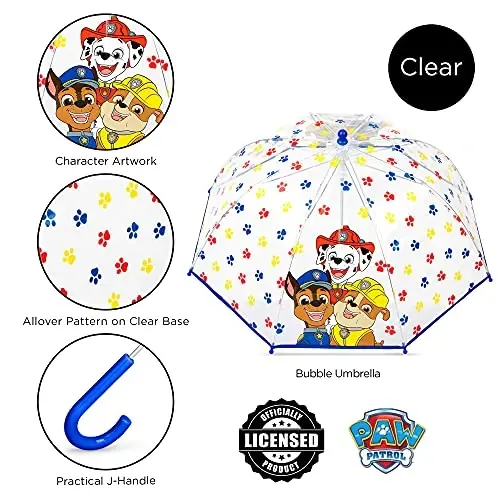 ABG Accessories Kids Umbrella for Boys and Girls Dome clear bubble umbrellas for Rain Windproof & Transparent with Easy Grip Handle Ages 3-10 - 4