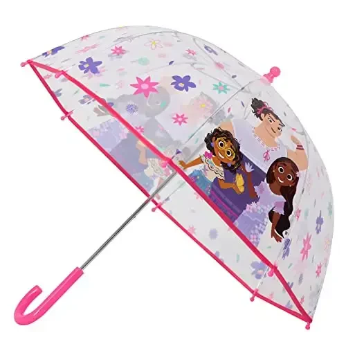 ABG Accessories, Minnie Mouse, Frozen, Encanto and Paw Patrol Kids Clear Umbrella for Girls Rain Wear Ages 3-10 - MODAZONE