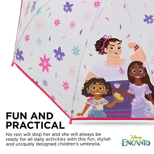ABG Accessories, Minnie Mouse, Frozen, Encanto and Paw Patrol Kids Clear Umbrella for Girls Rain Wear Ages 3-10 - 4