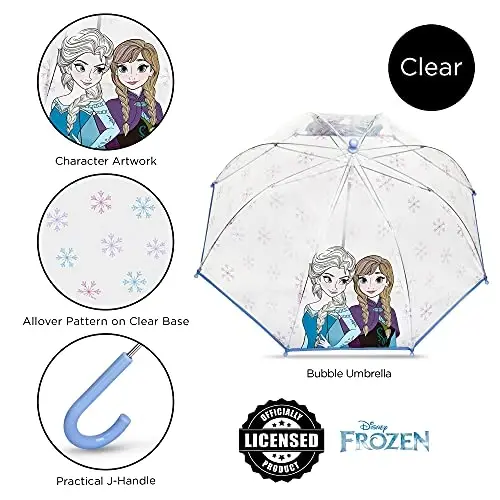 ABG Accessories, Minnie Mouse, Frozen, Encanto and Paw Patrol Kids Clear Umbrella for Girls Rain Wear Ages 3-10 - 4