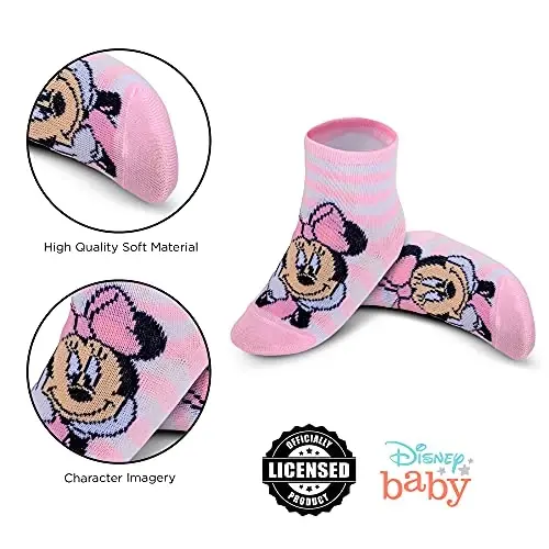 ABG Accessories Girls & Boys Minnie, Mickey Mouse, Baby Shark, Justice League 10-Pack Infant Sock 0-24 Months - 4