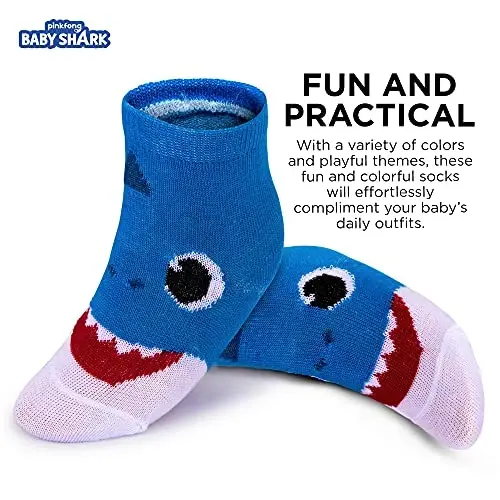 ABG Accessories Girls & Boys Minnie, Mickey Mouse, Baby Shark, Justice League 10-Pack Infant Sock 0-24 Months - 3