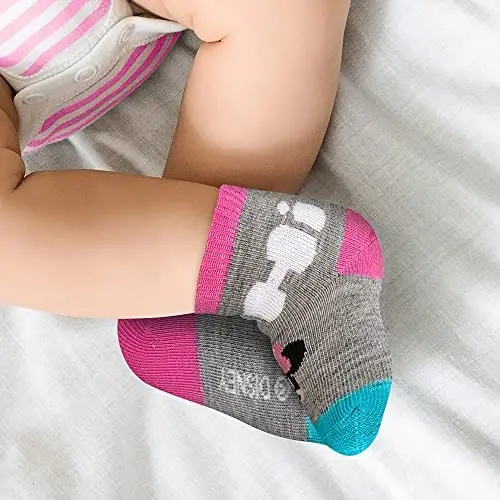 ABG Accessories Girls & Boys Minnie, Mickey Mouse, Baby Shark, Justice League 10-Pack Infant Sock 0-24 Months - 2