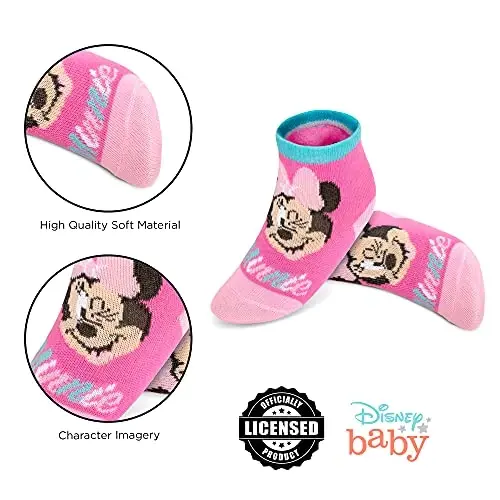 ABG Accessories Girls & Boys Minnie, Mickey Mouse, Baby Shark, Justice League 10-Pack Infant Sock 0-24 Months - 4
