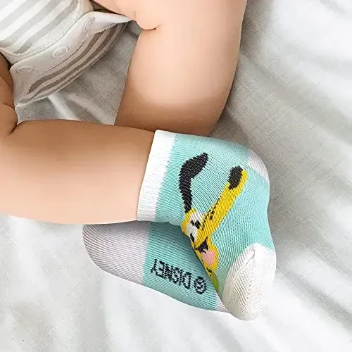 ABG Accessories Girls & Boys Minnie, Mickey Mouse, Baby Shark, Justice League 10-Pack Infant Sock 0-24 Months - DISNEY (1)