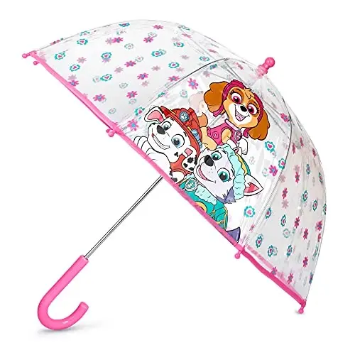 ABG Aksesuarları, Minnie Mouse, Frozen, Encanto ve Paw Patrol Kız Çocuk Şeffaf Şemsiye Yağmurluk 3-10 Yaş 