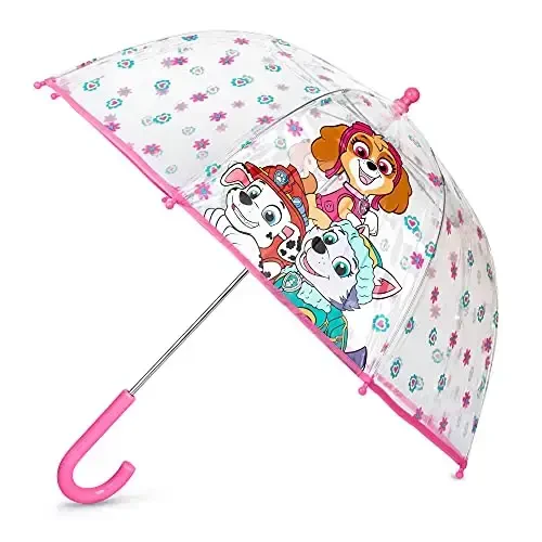 ABG Accessories, Minnie Mouse, Frozen, Encanto and Paw Patrol Kids Clear Umbrella for Girls Rain Wear Ages 3-10 - 1