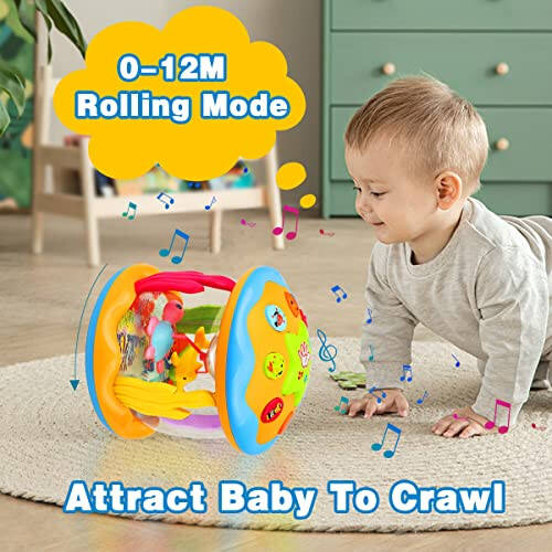 Aboosam Baby Toys 6 to 12 Months - Musical Learning Infant Toys 12-18 Months - Babies Ocean Rotating Light Up Toys for Toddlers 1 2 3+ Years Old Boys Girls Baby Gifts - 4