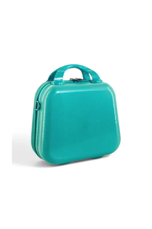 ABS Makeup Bag & Carry-on Luggage - TURQUOISE - 3