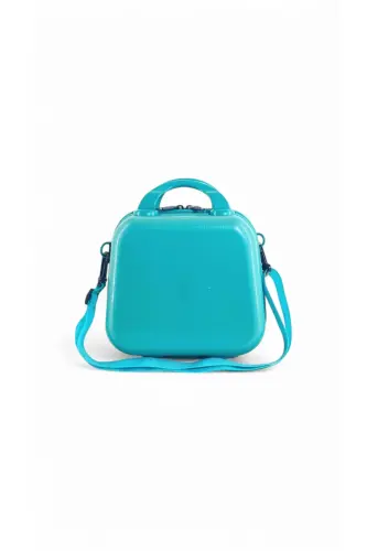 ABS Makeup Bag & Carry-on Luggage - TURQUOISE - 6