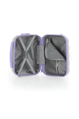 Abs Makeup Bag V305-M-BONE/LILAC - 6
