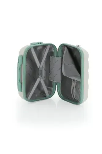Abs Makeup Bag V305-M-BONE/WATERY GREEN - 6