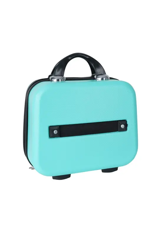 Abs Makyaj Çantası Seyahat Tipi Kozmetik Kutusu & El Valizi-Su Yeşili - 3