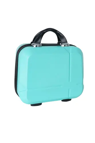 Abs Makyaj Çantası Seyahat Tipi Kozmetik Kutusu & El Valizi-Su Yeşili 