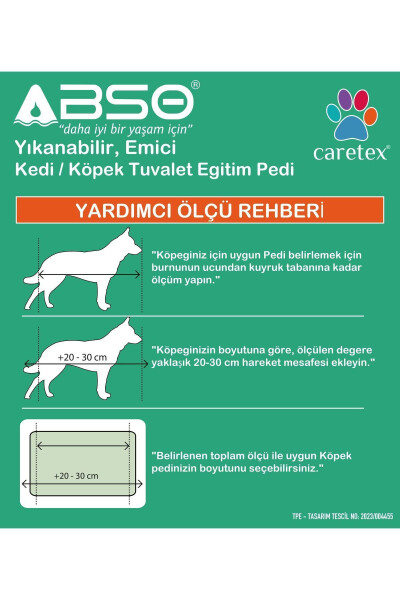 Abso 4 qavatli yuvish mumkin bo'lgan yutuvchi it pedi bordo rangli panja bosmasi bilan (100x100 sm) - 5
