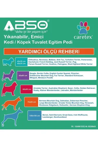 Abso Yıkanabilir Emici Tuvalet Eğitim Köpek Pedi 1 Adet ( 1 Adet 75 X 85 Cm. ) - UNKNOWN - 5
