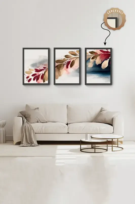 Abstract Kitchen Wall Art Living Room Decorative Painting Living Room Painting Bedroom Painting Set Black Framed-Black - HAGEN