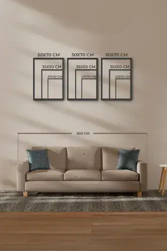 Abstract Kitchen Wall Art Living Room Decorative Painting Living Room Painting Bedroom Painting Set Black Framed-Black - HAGEN (1)