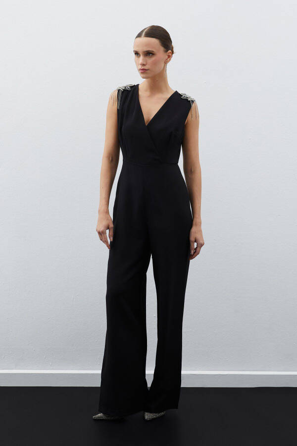 Accessorized Jumpsuit - BLACK - 2