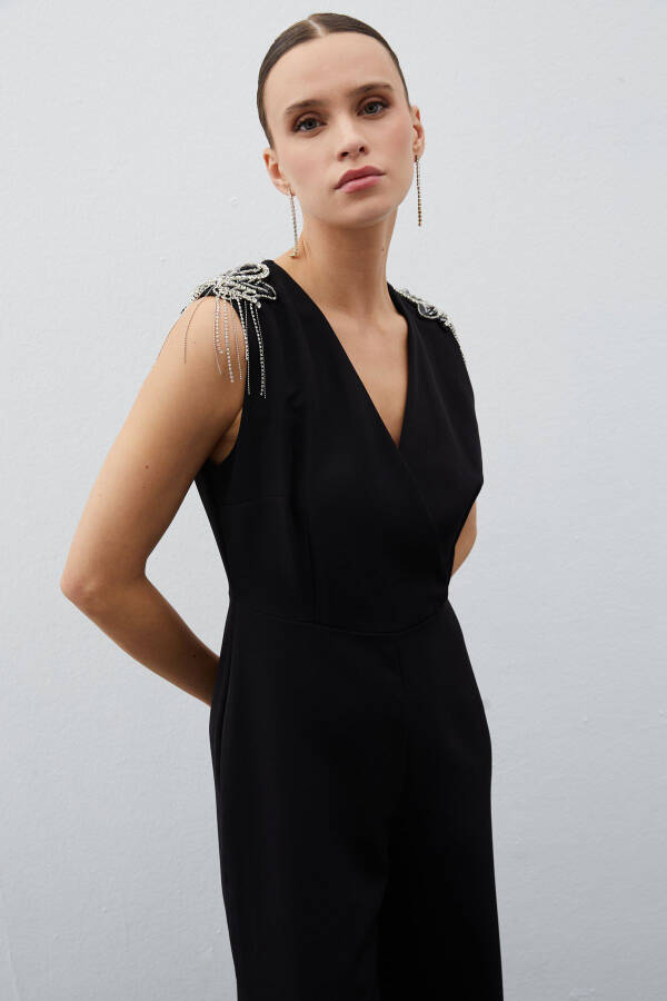 Accessorized Jumpsuit - BLACK - 5