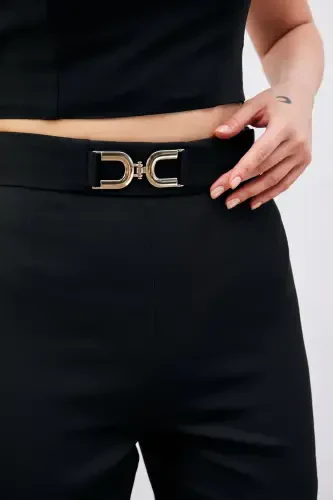 Accessory Detail Pants - Black - 4