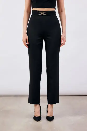 Accessory Detail Pants - Black - 3