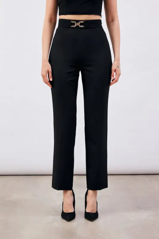 Accessory Detail Pants - Black - 3