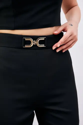 Accessory Detail Pants - Black - 4