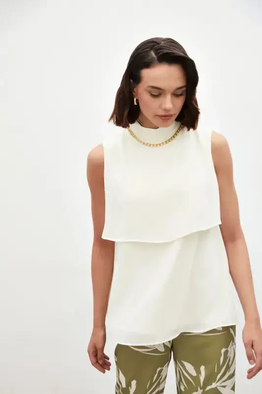 Accessory Detailed Ruffled Blouse - Cream - 4