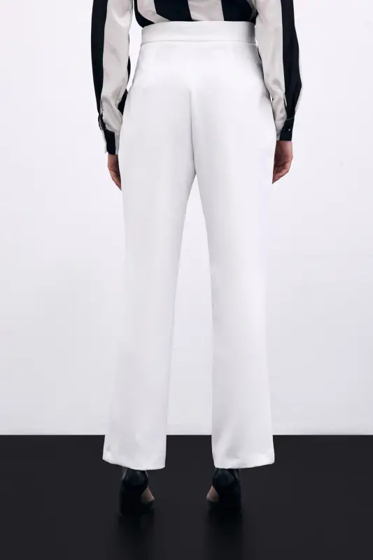 Accessory Detailed Trousers - Ecru-ECRU - 12
