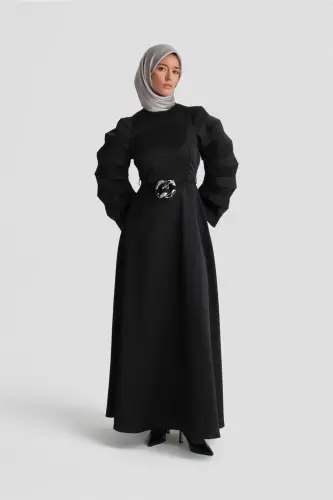 Accordion Sleeves Chic Dress 24k9900 Black - ARMINE (1)