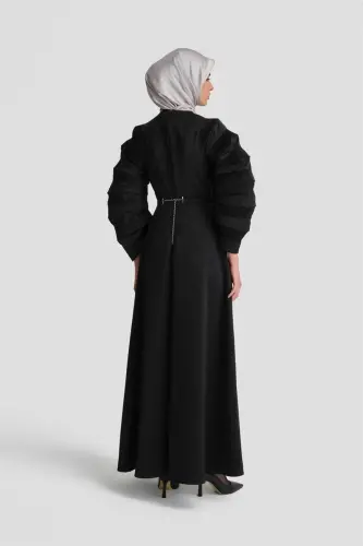 Accordion Sleeves Chic Dress 24k9900 Black - 4