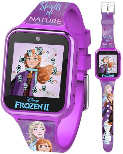 Accutime Çocuk Disney Frozen Akıllı Saat Kamera ile Çocuklar ve Bebekler İçin - Oyunlar, Ses Kaydedici, Hesap Makinesi, Pedometre, Alarm, Kronometre ile Etkileşimli Akıllı Saat - 1