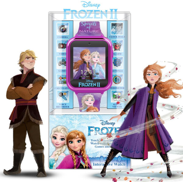 Accutime Çocuk Disney Frozen Akıllı Saat Kamera ile Çocuklar ve Bebekler İçin - Oyunlar, Ses Kaydedici, Hesap Makinesi, Pedometre, Alarm, Kronometre ile Etkileşimli Akıllı Saat - 2