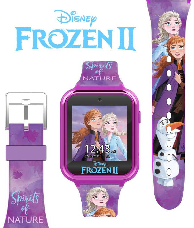 Accutime Çocuk Disney Frozen Akıllı Saat Kamera ile Çocuklar ve Bebekler İçin - Oyunlar, Ses Kaydedici, Hesap Makinesi, Pedometre, Alarm, Kronometre ile Etkileşimli Akıllı Saat - 4