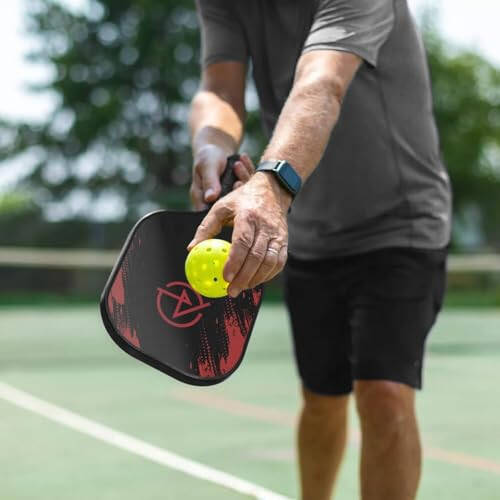 ACE FUSION - Pickleball Paddles Set of 2 with Premium Fiberglass Surface, 2 Pickleball Rackets, 4 Pickleballs,1 Portable Carry Bag, Pickle Ball Paddle Set for Beginners to Pros - 6