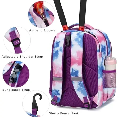 ACESAK Tennis Backpack Ayollar Erkaklar uchun Tennis Sumkasi - Tennis Sumkasi 2 ta Raketka, Badminton Skvosh, Pickleball Kuraklari To'plarini Sig'dira oladi - 5