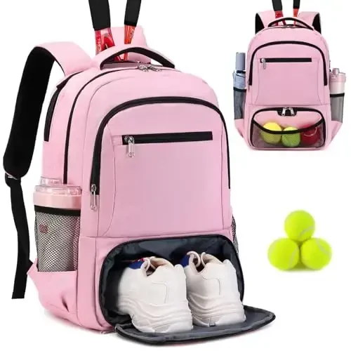 ACESAK Tennis Backpack Ayollar Erkaklar uchun Tennis Sumkasi - Tennis Sumkasi 2 ta Raketka, Badminton Skvosh, Picklebol Eshkaklari uchun mo'ljallangan 