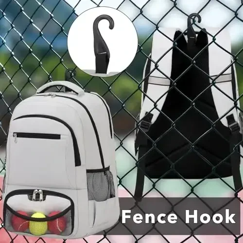 ACESAK Tennis Backpack Ayollar Erkaklar uchun Tennis sumkasi - Tennis sumkasi 2 ta Raketka, Badminton Skvosh, Picklebol Eşkaklar To'plarini sig'dira oladi - 6