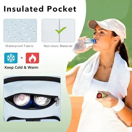 ACESAK Tennis Backpack Tennis Bag for Women Men - Tennis Bag Holds 2 Rackets, Badminton Squash, Pickleball Paddles Balls - 3