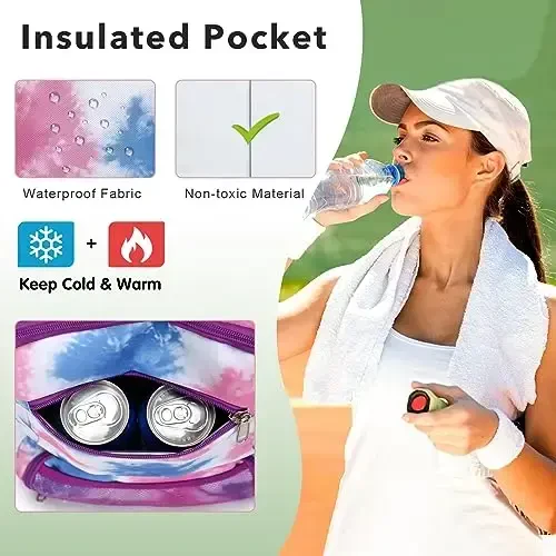 ACESAK Tennis Backpack Tennis Bag for Women Men - Tennis Bag Holds 2 Rackets, Badminton Squash, Pickleball Paddles Balls - 3