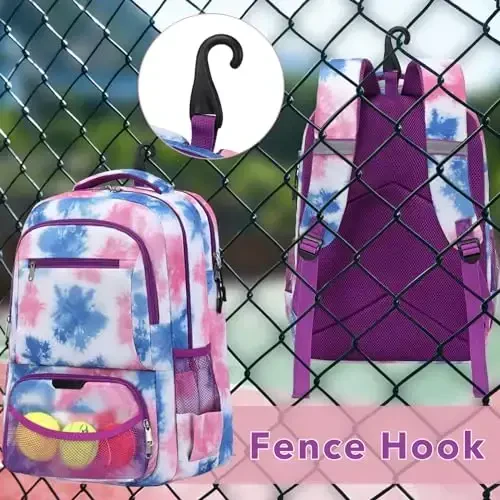 ACESAK Tennis Backpack Tennis Bag for Women Men - Tennis Bag Holds 2 Rackets, Badminton Squash, Pickleball Paddles Balls - 6