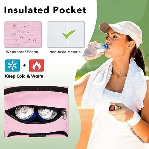 ACESAK Теннисный Рюкзак Теннисная Сумка для Женщин Мужчин - Теннисная Сумка Вмещает 2 Ракетки, Бадминтон Сквош, Падел Болы - 3